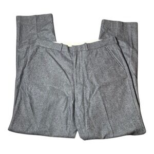 VTG Polo Ralph Lauren Men's 36/34 Gray Wool Blend Slacks Dress Pants Flat Front